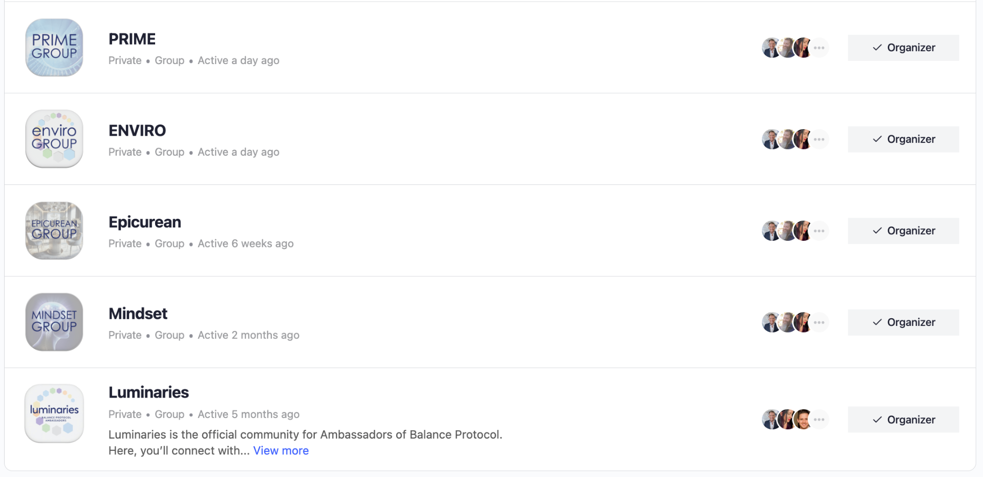 Groups and Discussions within the Balance Nation community platform