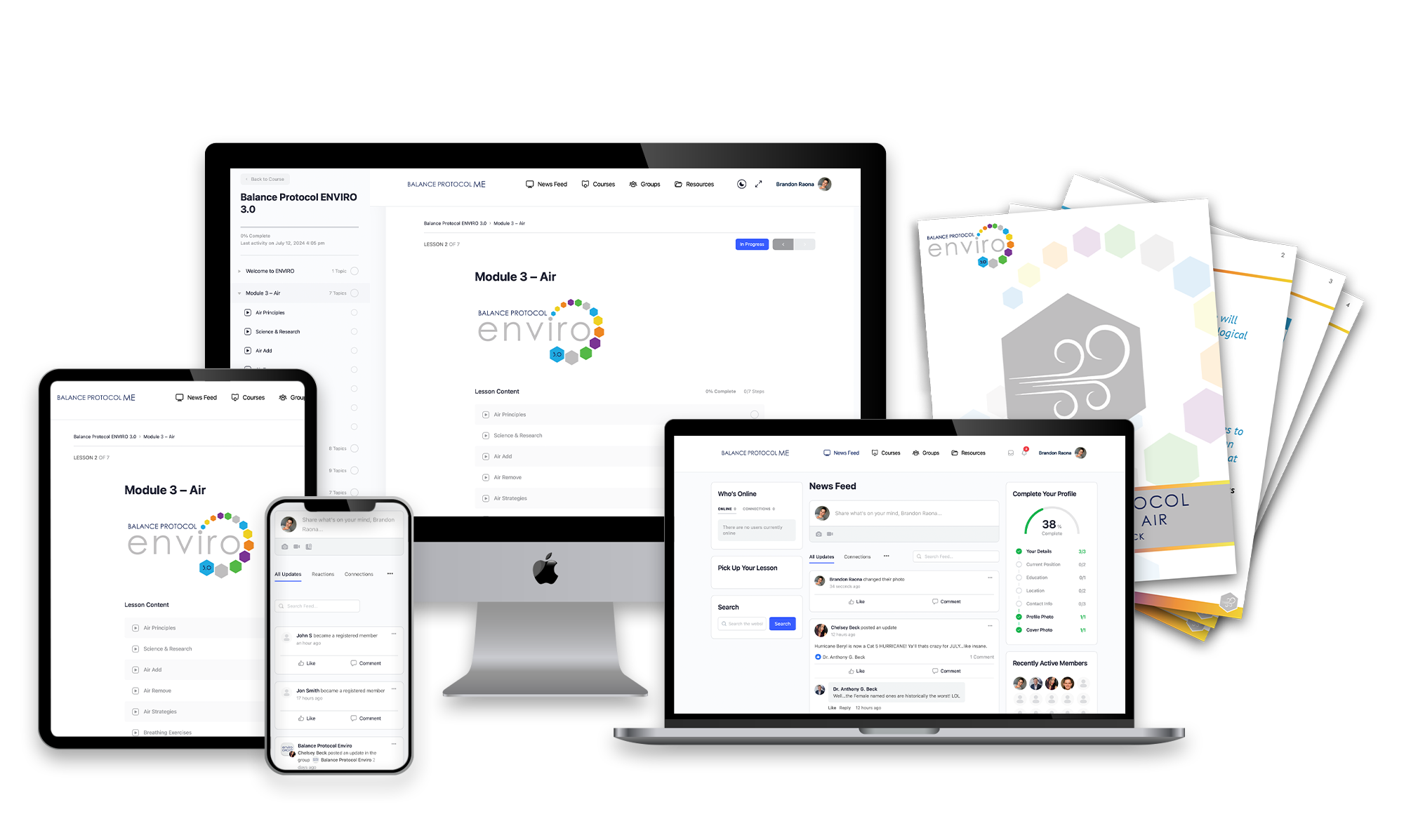 Courses and Resources within the Balance Nation community platform